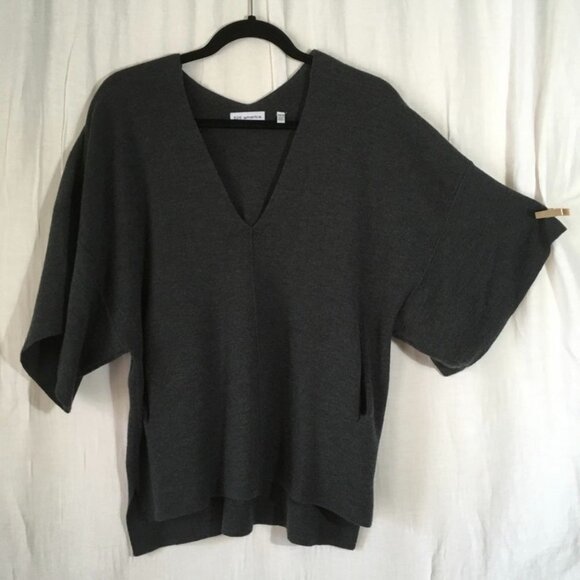 525 America 100% Merino Wool Knit Sweater Womens XS/S Kangaroo Pockets Oversized - Picture 1 of 8